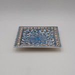 Assiette carrée Bakir turquoise - L 19 cm