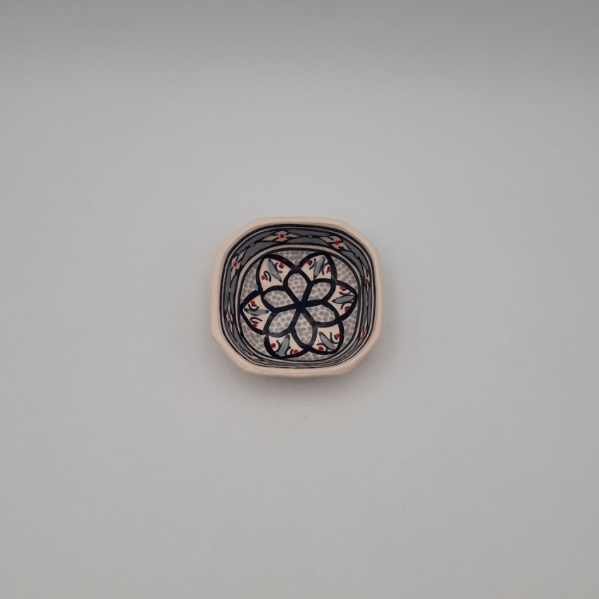 Plat octogonal Bakir gris - L 10 cm