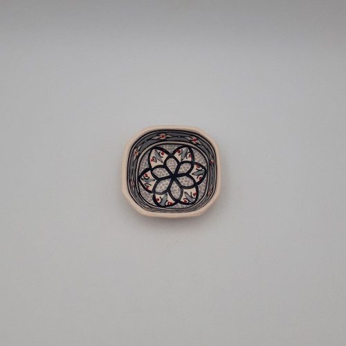 Plat octogonal Bakir gris - L 10 cm