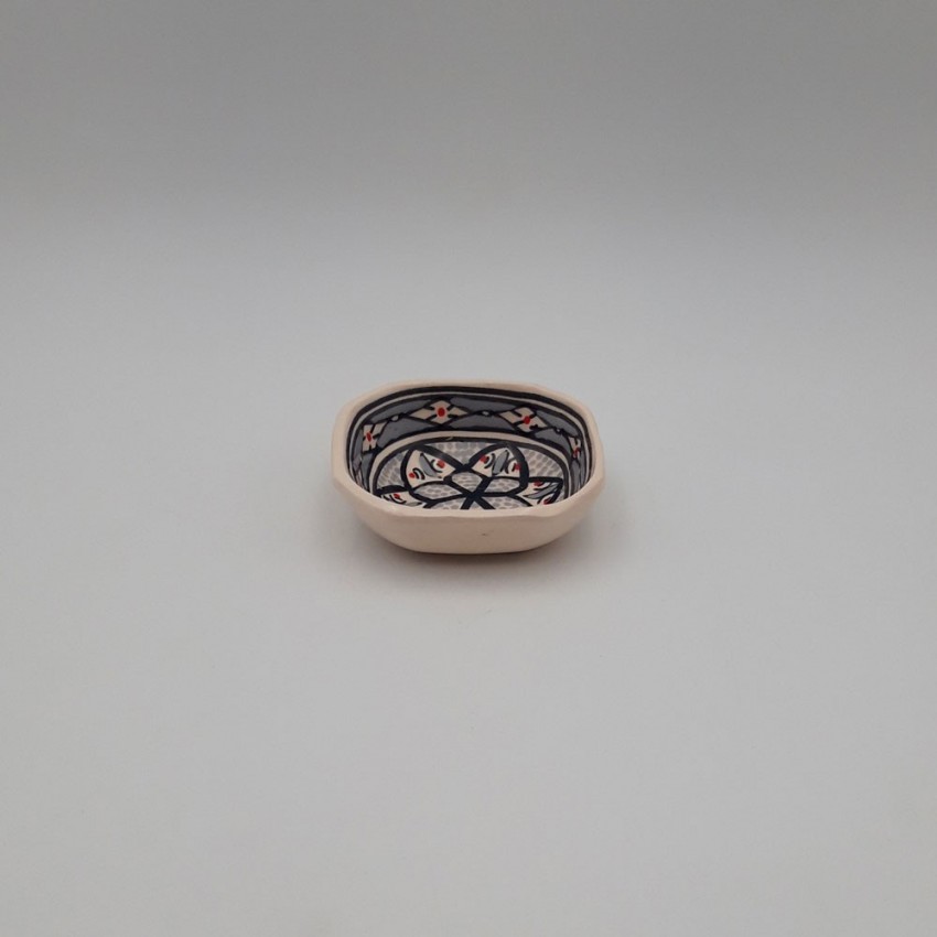 Plat octogonal Bakir gris - L 10 cm