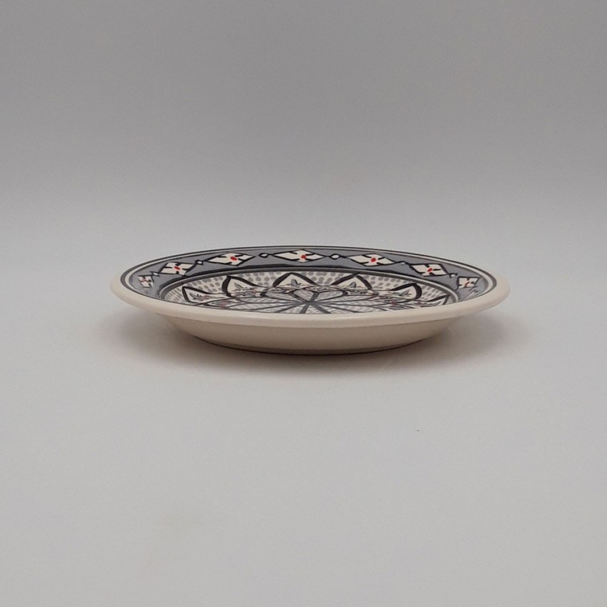 Assiette à entrée ou dessert Bakir gris - D 20 cm