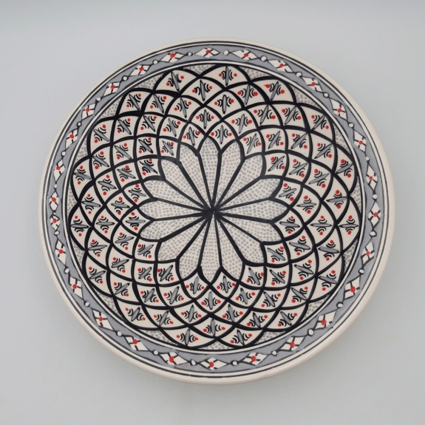 Plat Tebsi Bakir gris - D 33 cm