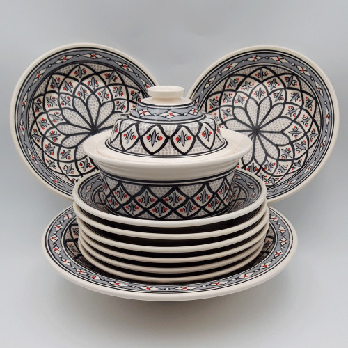 Service à couscous assiettes creuses Bakir gris - 8 pers 2
