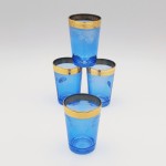 Verres à thé bleu Rayan 20 cl x 4 - Coffret