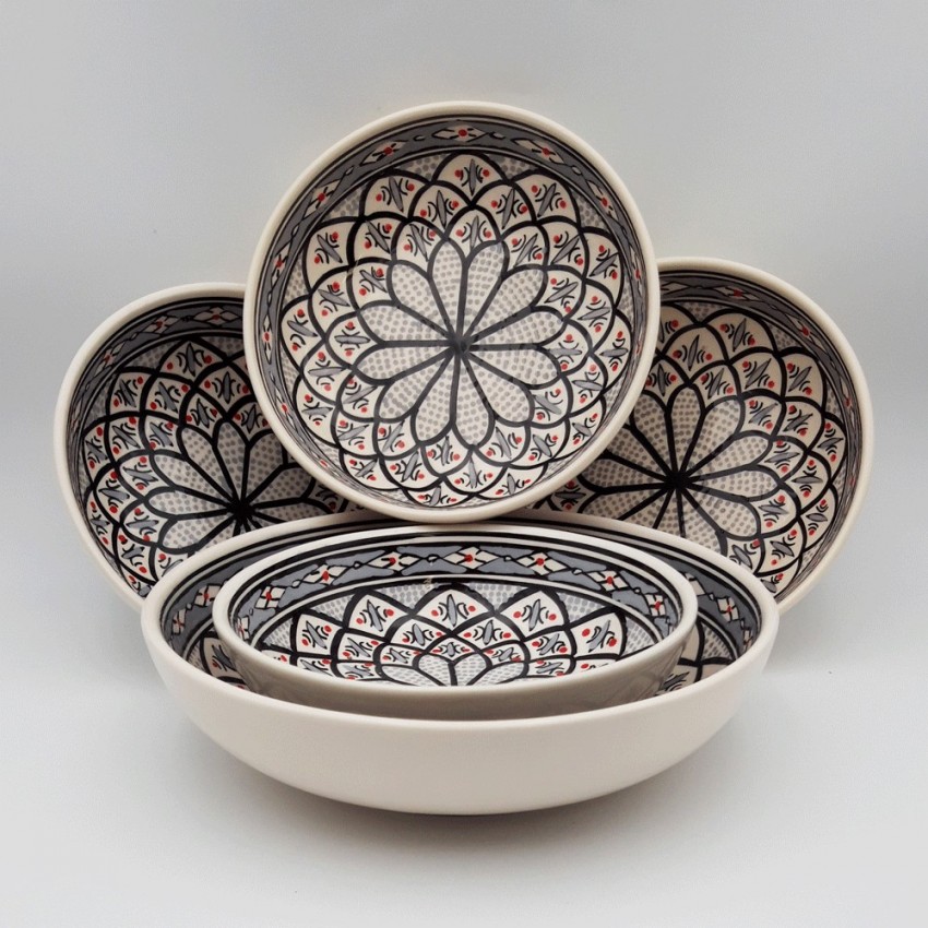 Service à couscous assiettes jattes Bakir gris - 4 pers