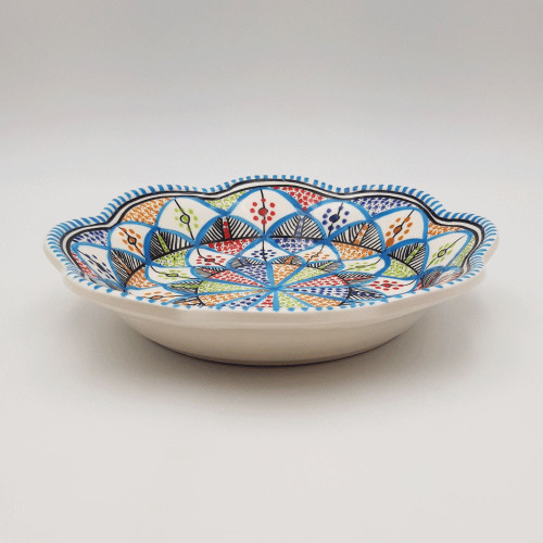 Lot de 4 assiettes creuses fleur Bakir royal - D 23 cm