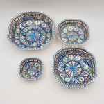 Lot de 4 plats octogonales Bakir royal