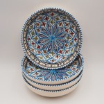 Lot de 4 assiettes creuses Jatte Bakir turquoise - D 20 cm