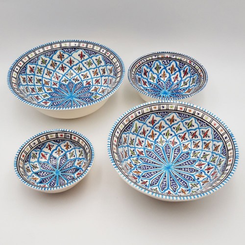 Lot de 4 saladiers Bakir turquoise