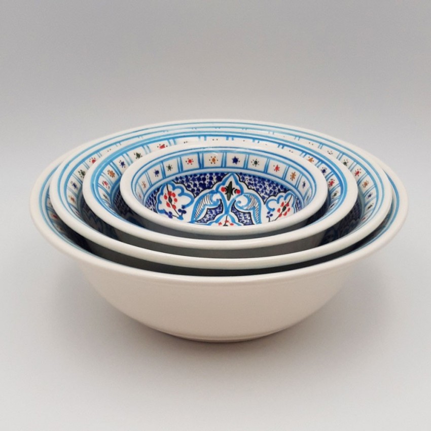 Lot de 4 saladiers Marocain Turquoise