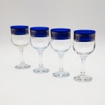 Verres à pied Hassen Bleu 20 cl x 4