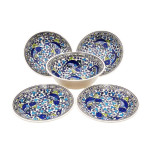 Service à couscous artisanal Poissons Bleus – Vaisselle fait main - 4 pers