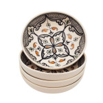 Lot de 4 assiettes creuses Jatte Marocain Noir - D 20 cm