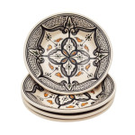 Lot de 4 assiettes creuses Marocain Noir - D 24 cm