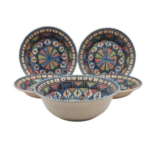 Service à couscous assiettes creuses Bakir royal - 4 pers