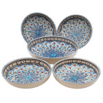 Service à couscous assiettes jattes Bakir turquoise - 4 pers