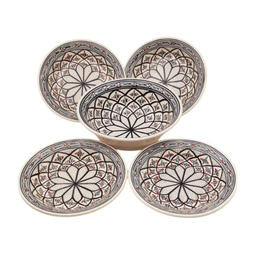Service à couscous assiettes creuses Tebsis Bakir gris - 4 pers 2