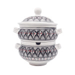 Couscoussier de service Bakir Gris - Grand modèle