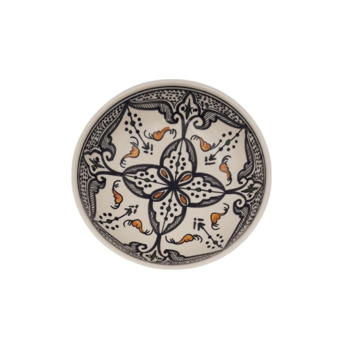 Assiette creuse forme jatte Marocain noir - D 20 cm