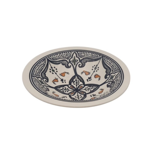 Assiette Tebsi Marocain noir - D 23 cm