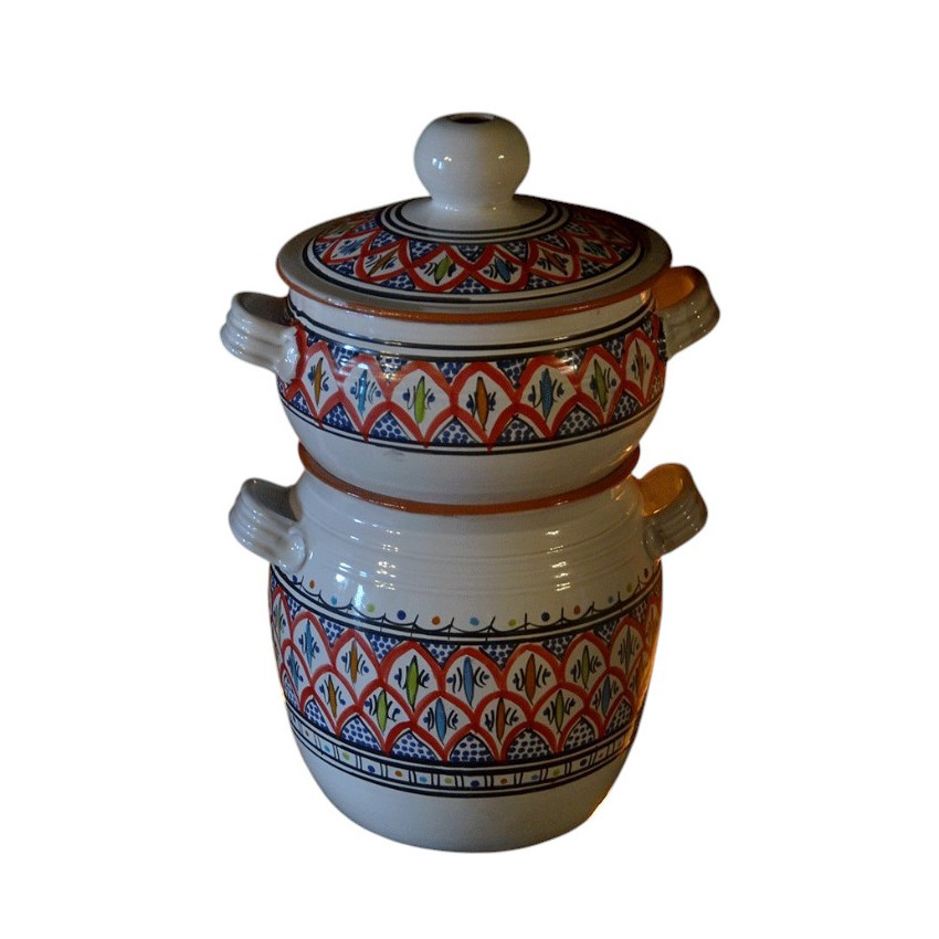 Couscoussier de cuisson - Grand Modèle - Bakir Rouge