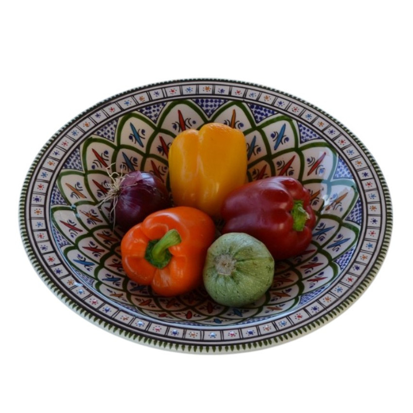 Plat Tebsi Bakir vert - D 37 cm