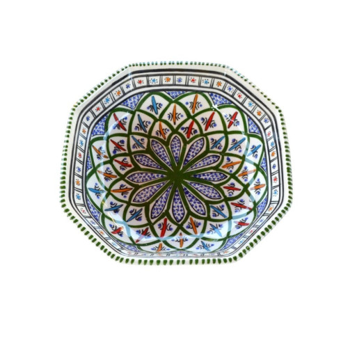 Plat octogonal Bakir vert - L 20 cm 2