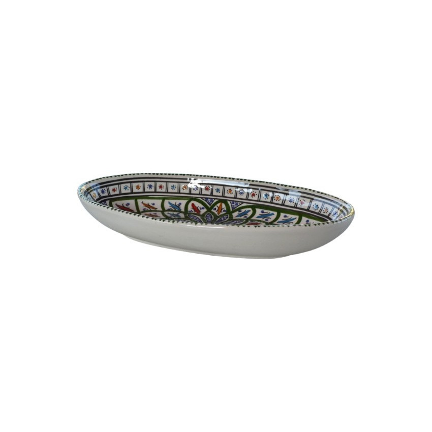 Plat ovale Bakir vert - L 20 cm