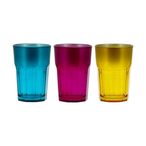Verres à eau colorés Médina 38 cl x 3