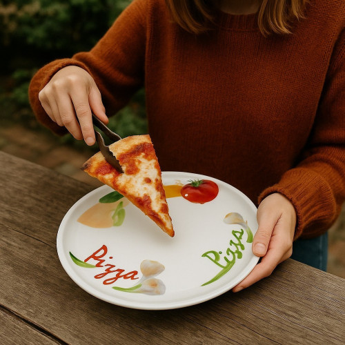 Assiette à pizza Tomate - D 30 cm