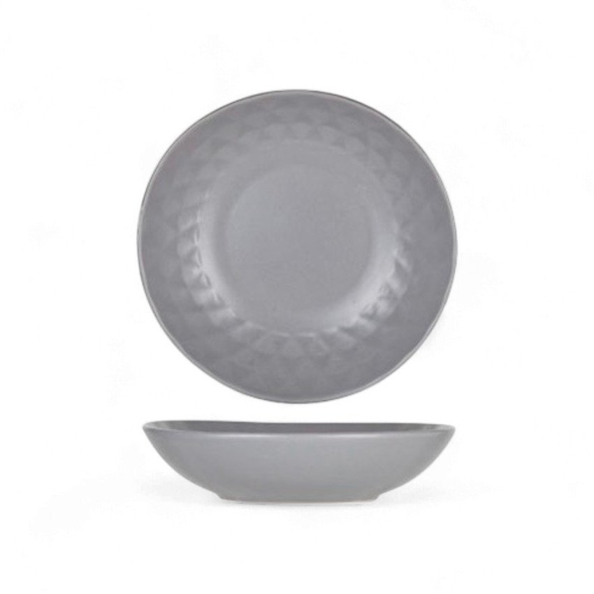 Assiette creuse Prisma gris - D 20 cm