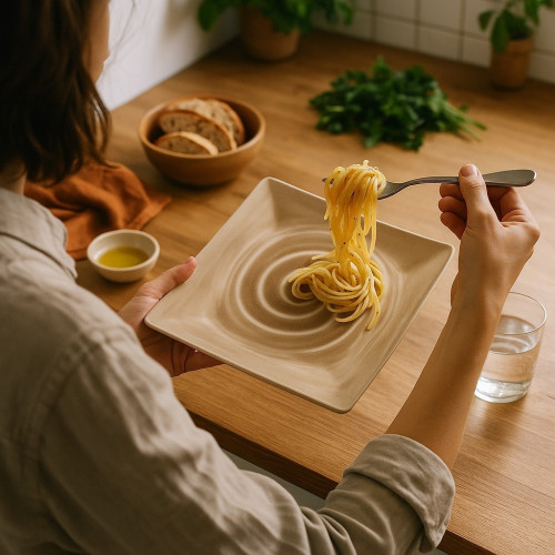 Assiette plate carrée Volcano - D 26*26cm