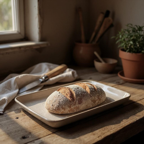 Assiette à entrée ou à dessert rectangle 16.5*22.5 cm Toluca Amber