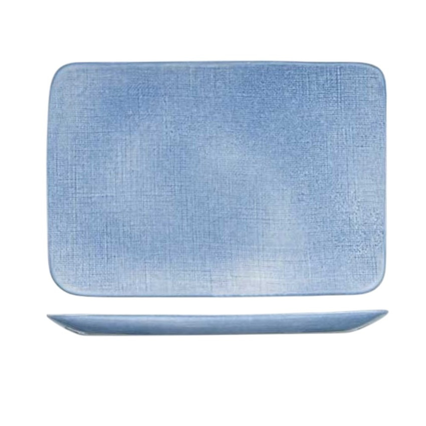 Assiette plate rectangle Sajet Bleu- D 29.8*20.3 cm