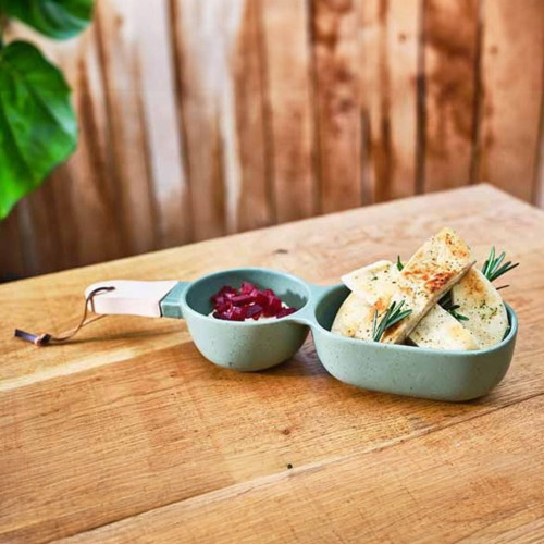 Coupelle Apéro avec poignet Vert - D 34.5*9.5*5.5 cm