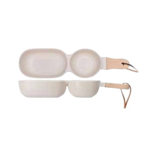 Coupelle Apéro avec poignet Beige - D 34.5*9.5*5.5 cm