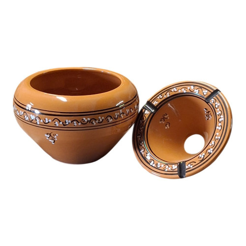 Cendrier marocain Tatoué Caramel - Grand modèle