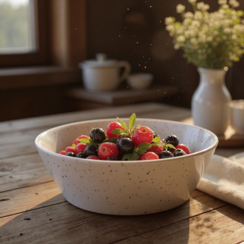 Bol a salade Punto gris - D 15.5 cm