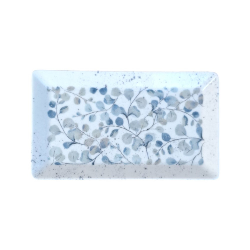 Assiette plate rectangle en porcelaine - 25.5*15*2.5 cm - Amélie