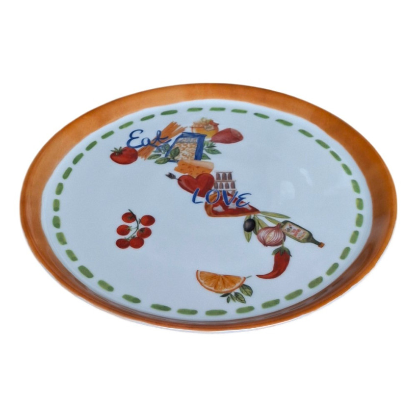 Assiette à pizza 31 cm de diamètre Italia