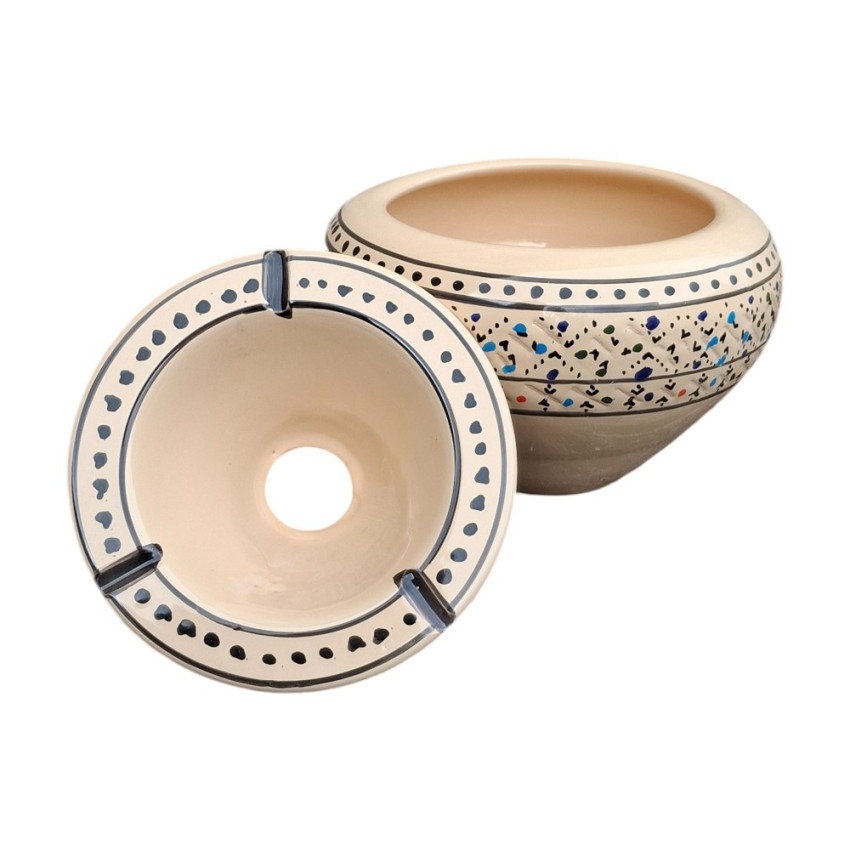 Cendrier marocain Marrakech Beige - Grand modèle