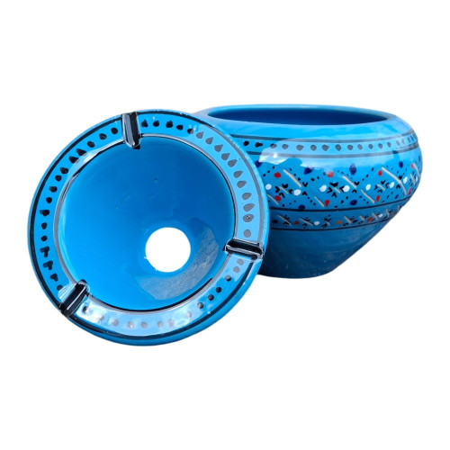 Cendrier marocain Marrakech Bleu - Grand modèle