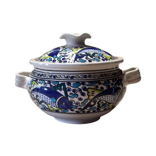 Soupière Poissons Bleus