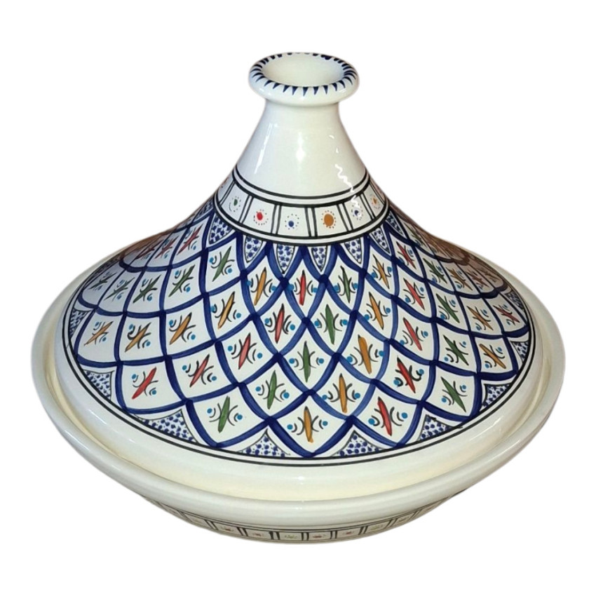 Service tajine assiettes plates Bakir Bleu - 6 pers