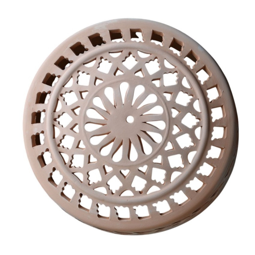 Applique Murale Ronde en Terre Cuite