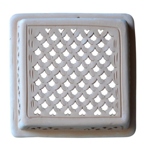 Applique Murale Carrée en Terre Cuite