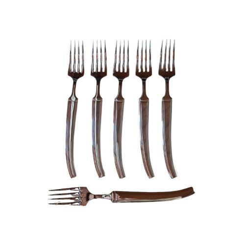 Lot de 6 fourchettes à viande en inox Texas