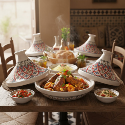 Tajine individuel de service Bakir Rouge - D 22 cm