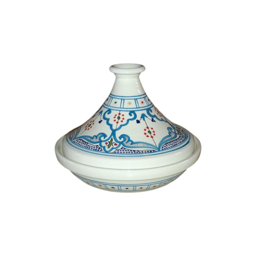 Tajine individuel de service Marocain Turquoise - D 22 cm
