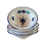 Lot de 4 assiettes creuses Tebsi Sahel Bleu - D 23 cm